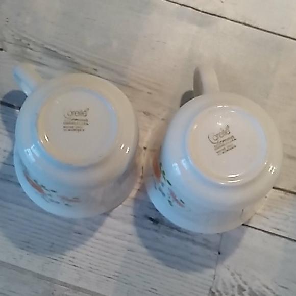 Corelle orange poppy wildflower tea coffee cups - Picture 3 of 4